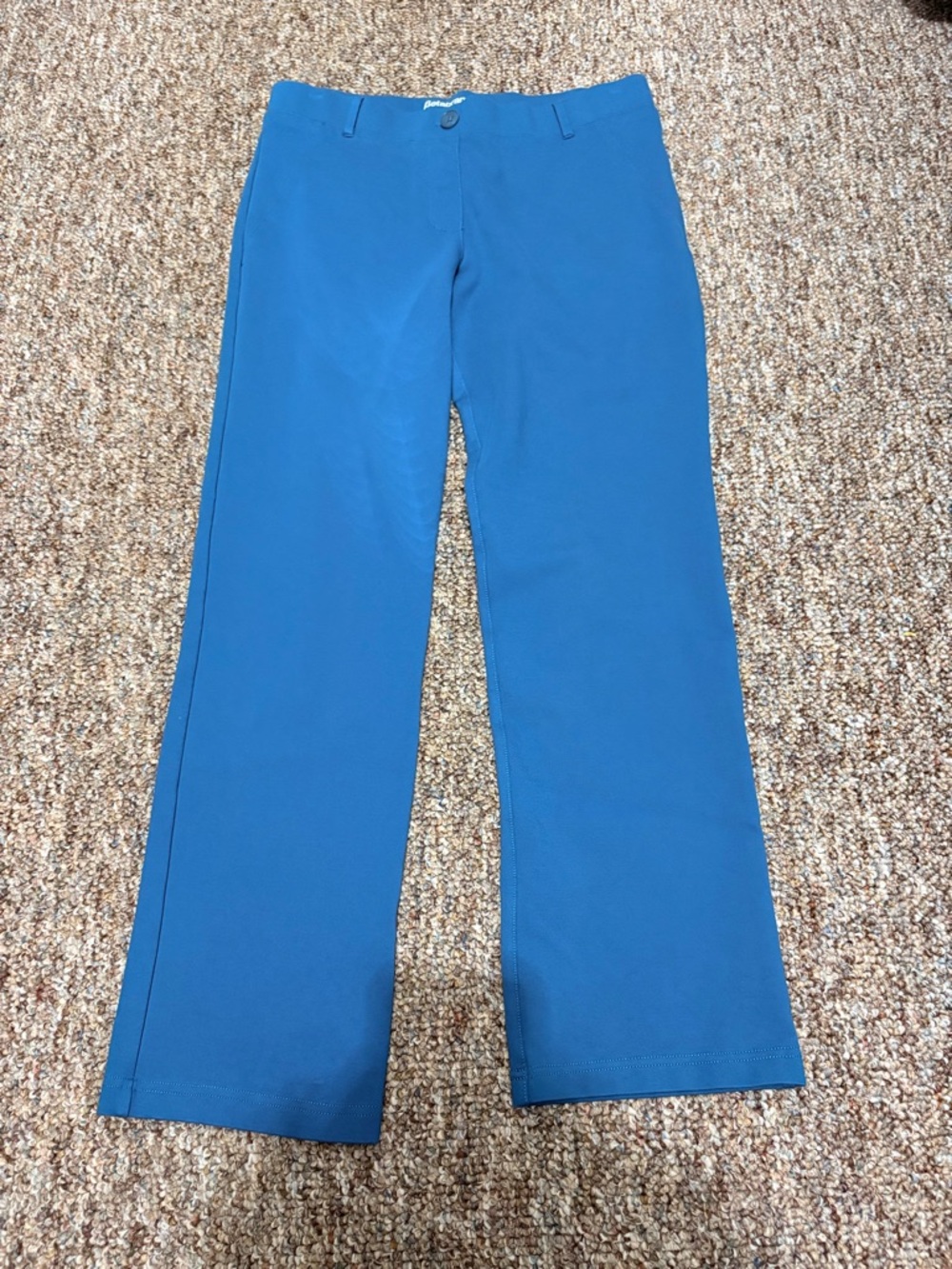 Betabrand Straight Leg Pants in Teal Blue